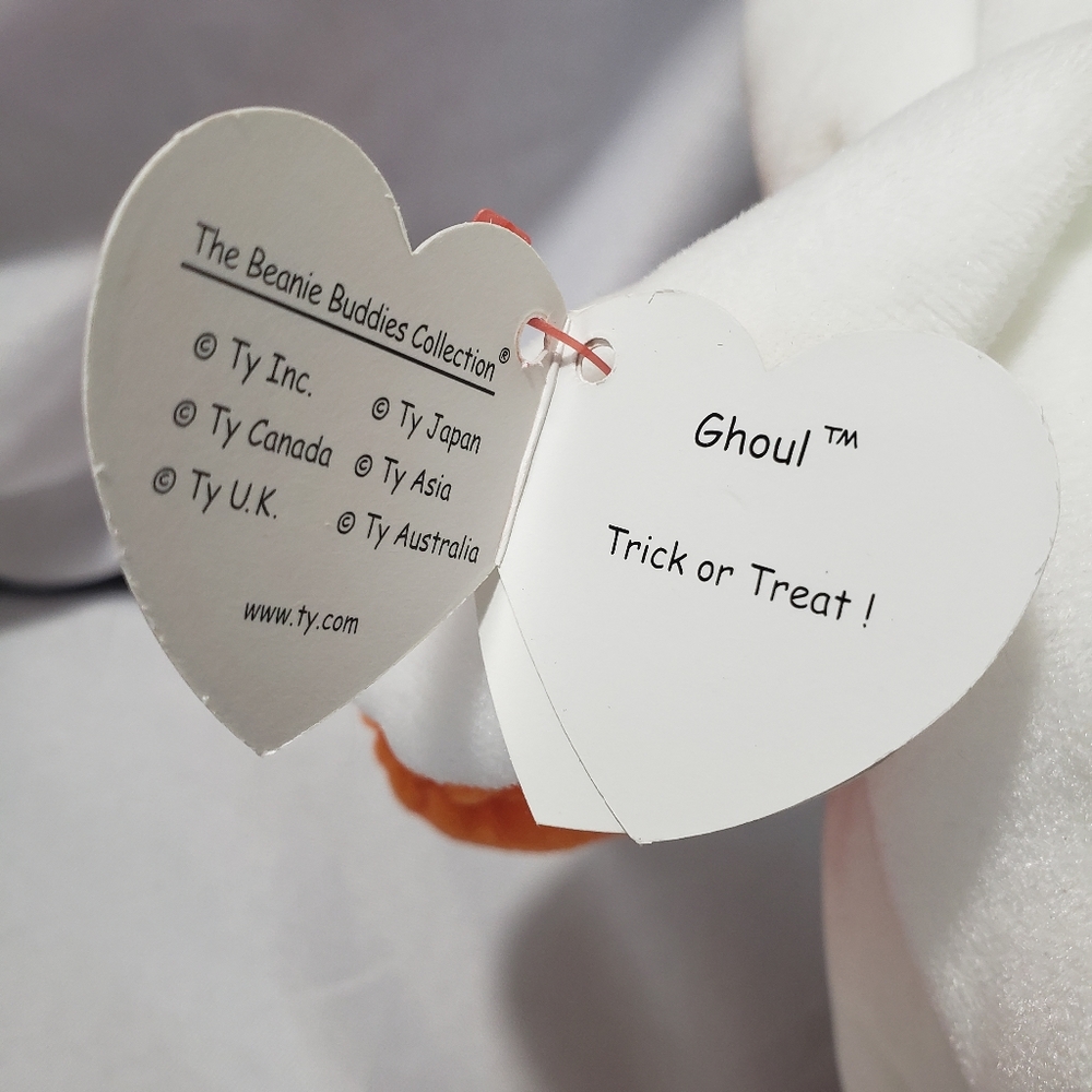 ๐SOLD๐ TY Halloween Ghost Ghoul Plush Stuffed Animal Beanie Original 10-inch - Picture 8 of 12